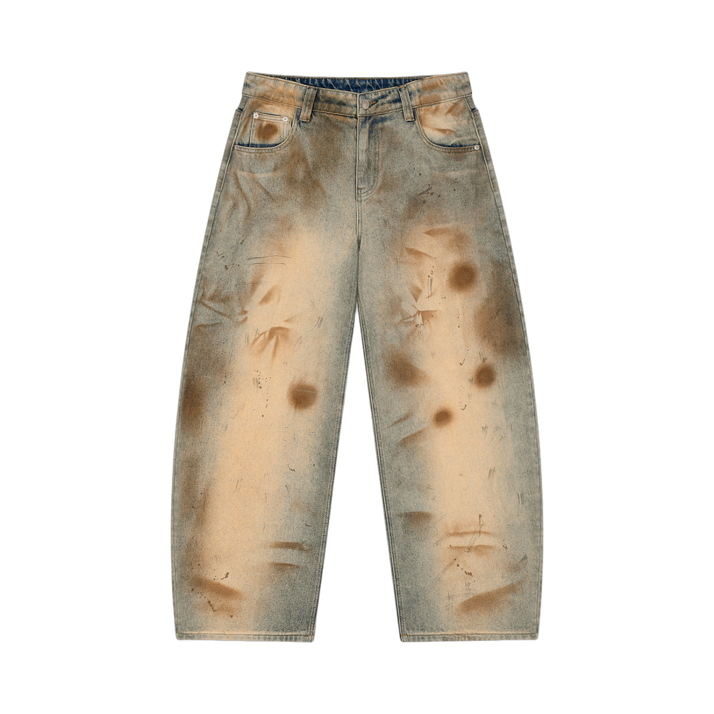 RIØN Barrel Archive 01 — Men’s Vintage Wash Barrel Leg Jeans — immagine prodotto su sfondo trasparente