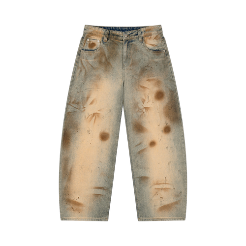 RIØN Barrel Archive 01 — Men’s Vintage Wash Barrel Leg Jeans — immagine prodotto su sfondo trasparente