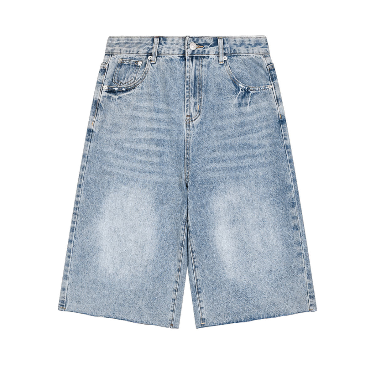 RIØN Wide Cut — Men’s Vintage Wide Leg Denim Shorts — immagine prodotto su sfondo trasparente