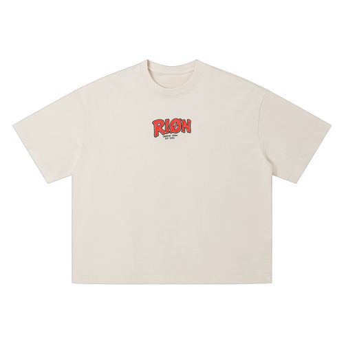 RIØN Boxy Wash — Unisex Vintage Wash Boxy T-Shirt — immagine prodotto su sfondo trasparente