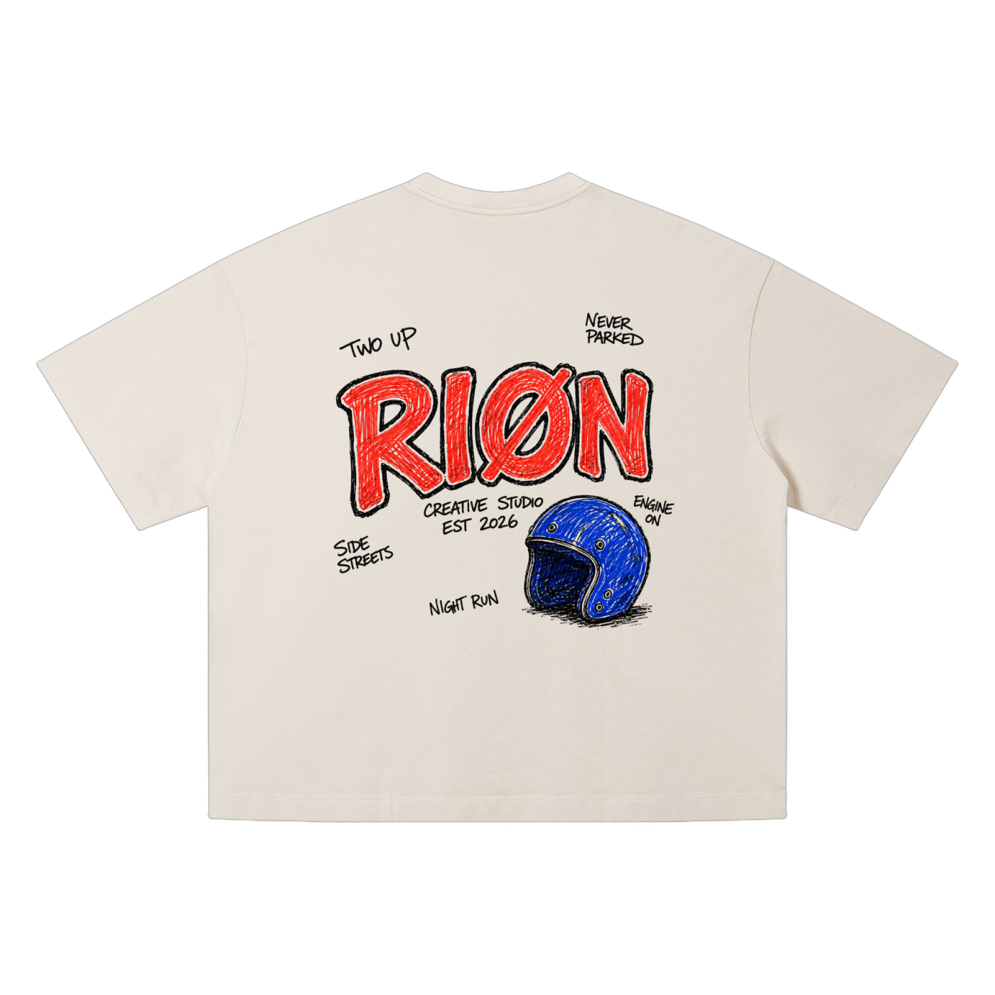 RIØN Boxy Wash — Unisex Vintage Wash Boxy T-Shirt — immagine prodotto su sfondo trasparente