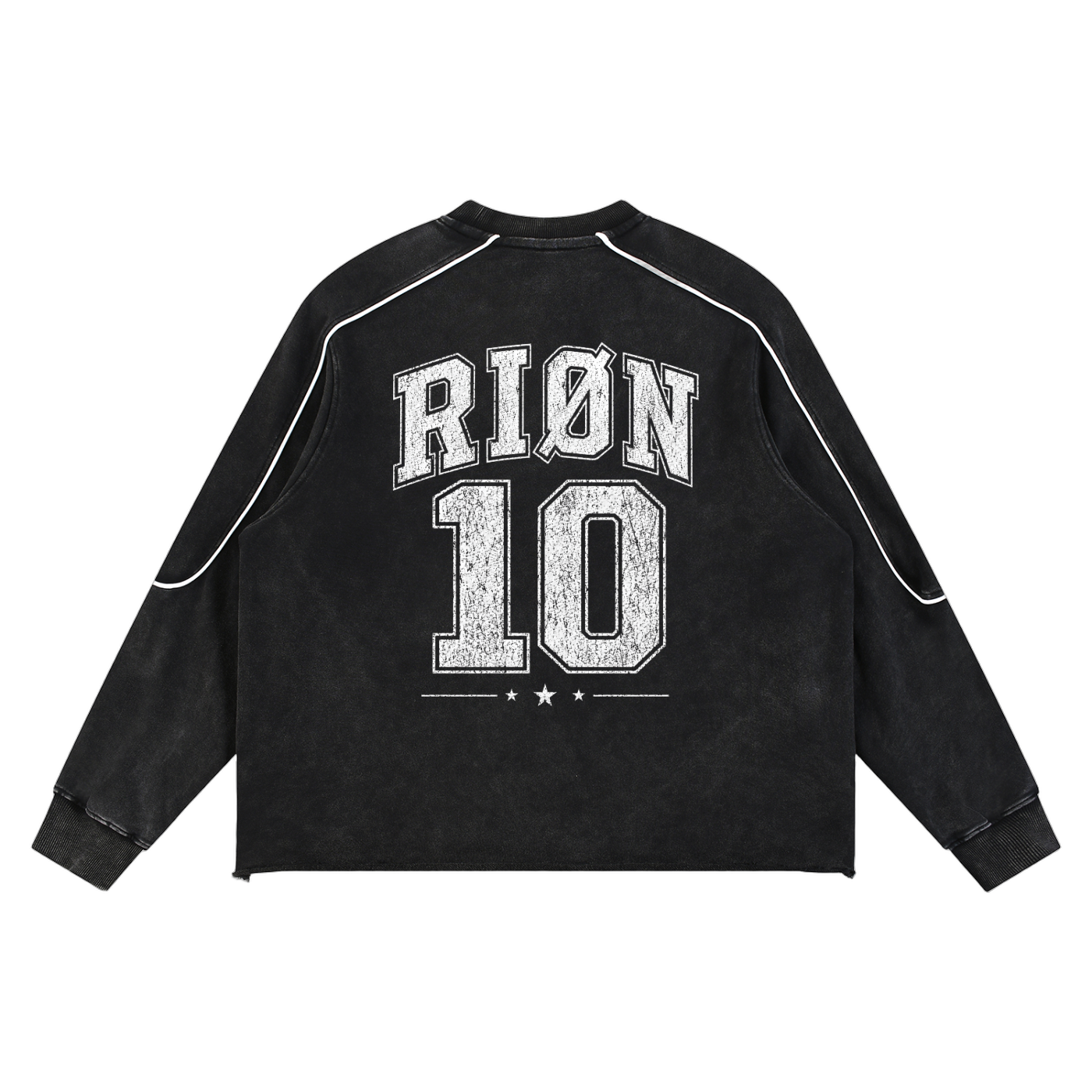 RIØN Honor Division — Mineral-Wash Piped Sweatshirt — immagine prodotto su sfondo trasparente