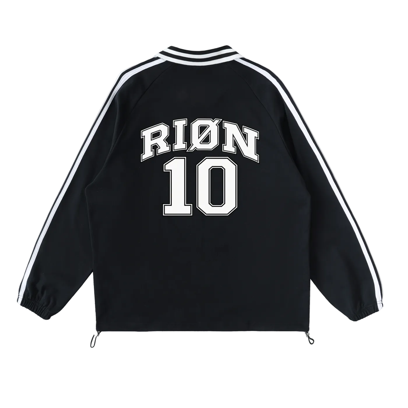 RIØN Trackline — Contrast Striped Lapel Collar Sweatshirt