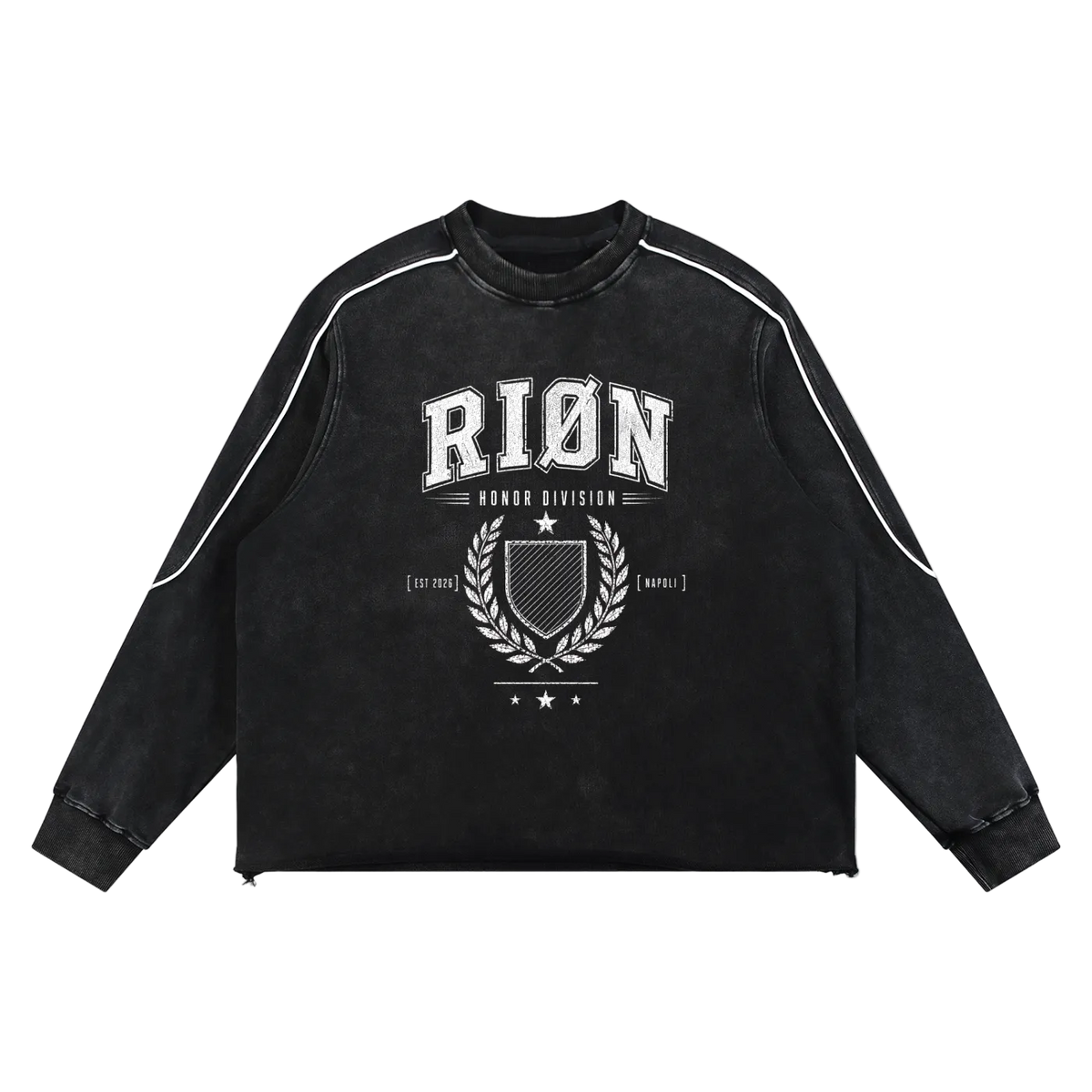RIØN Honor Division — Mineral-Wash Piped Sweatshirt