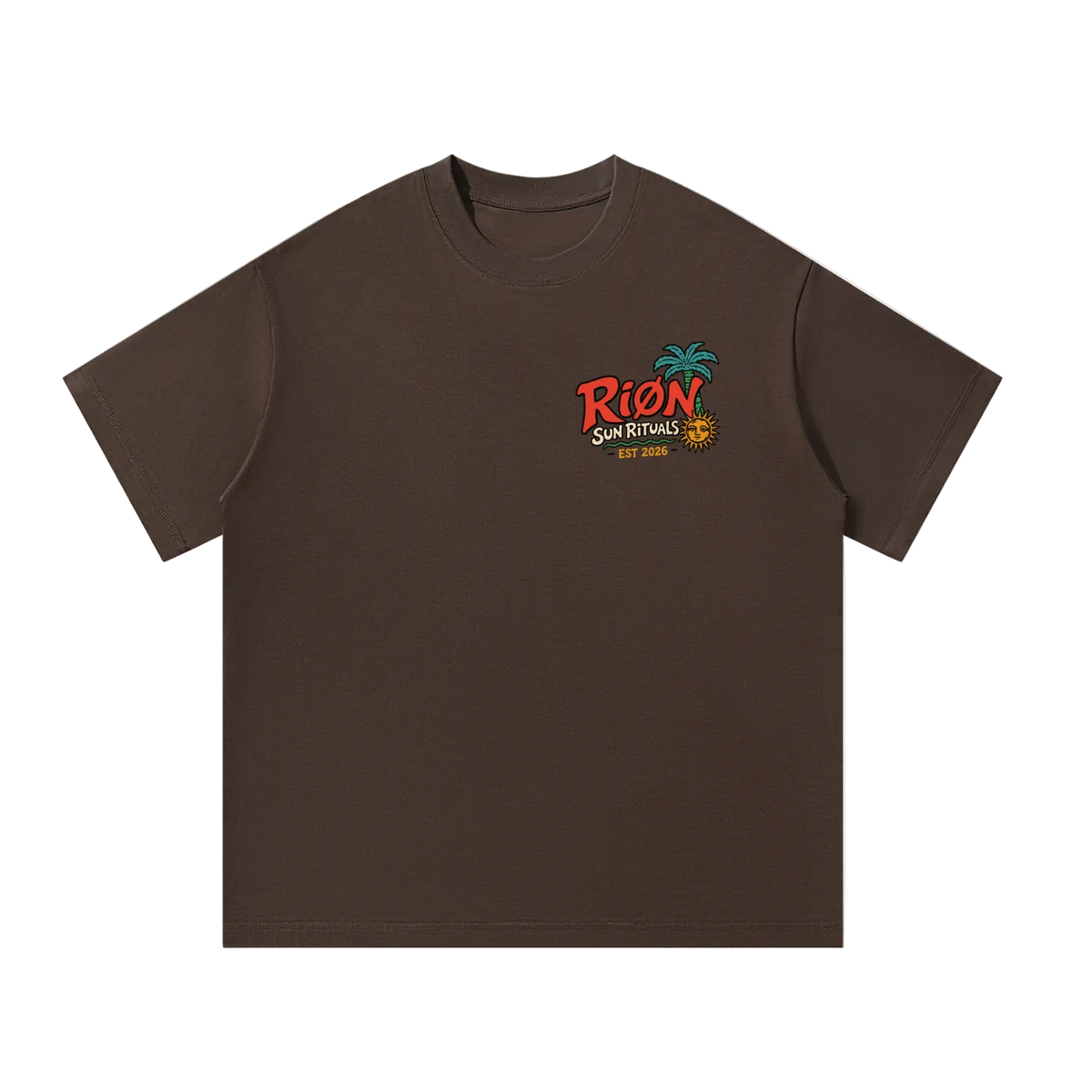 RIØN Sun Ritual — Oversized Cotton T-Shirt