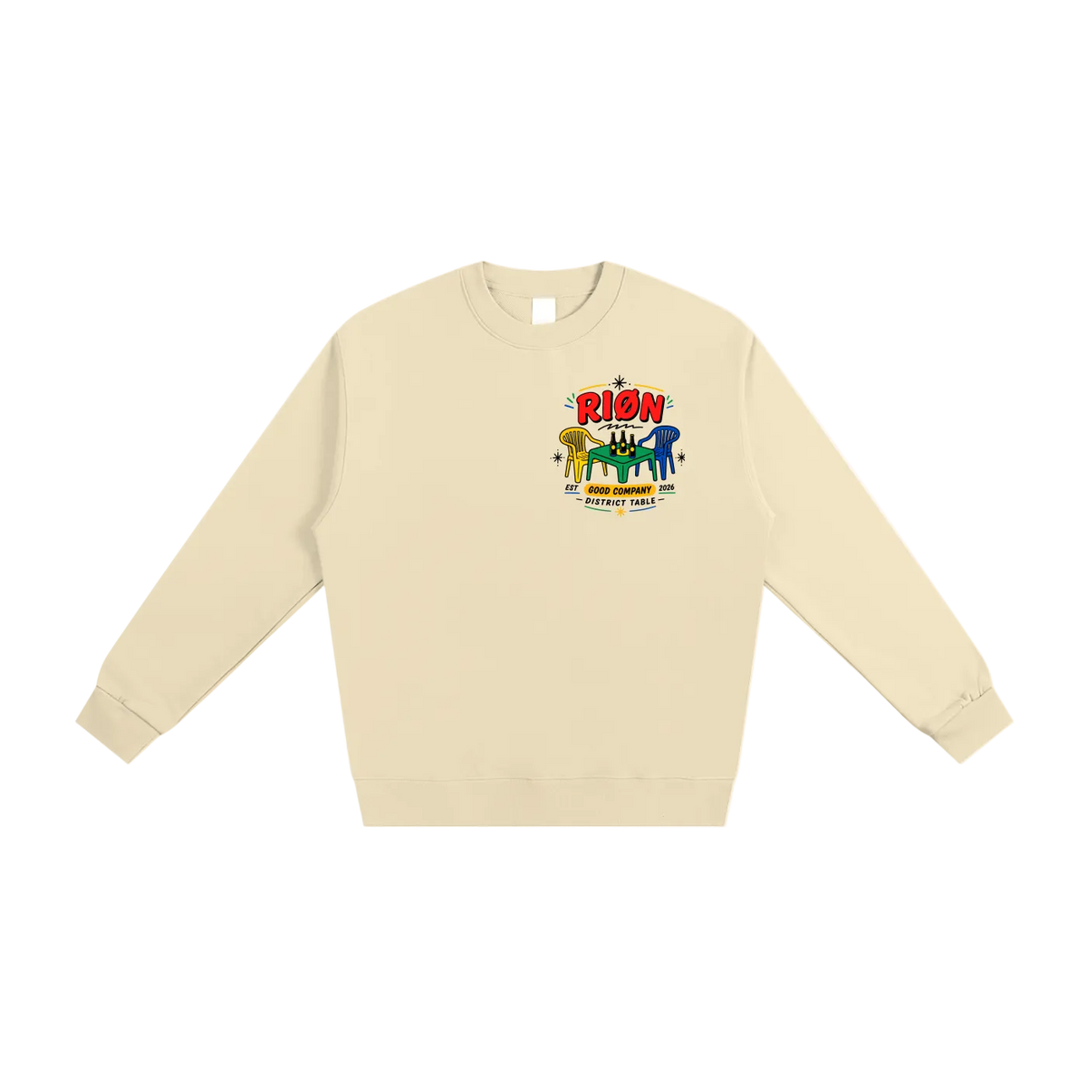 RIØN District Table — Heavyweight Cotton Sweatshirt