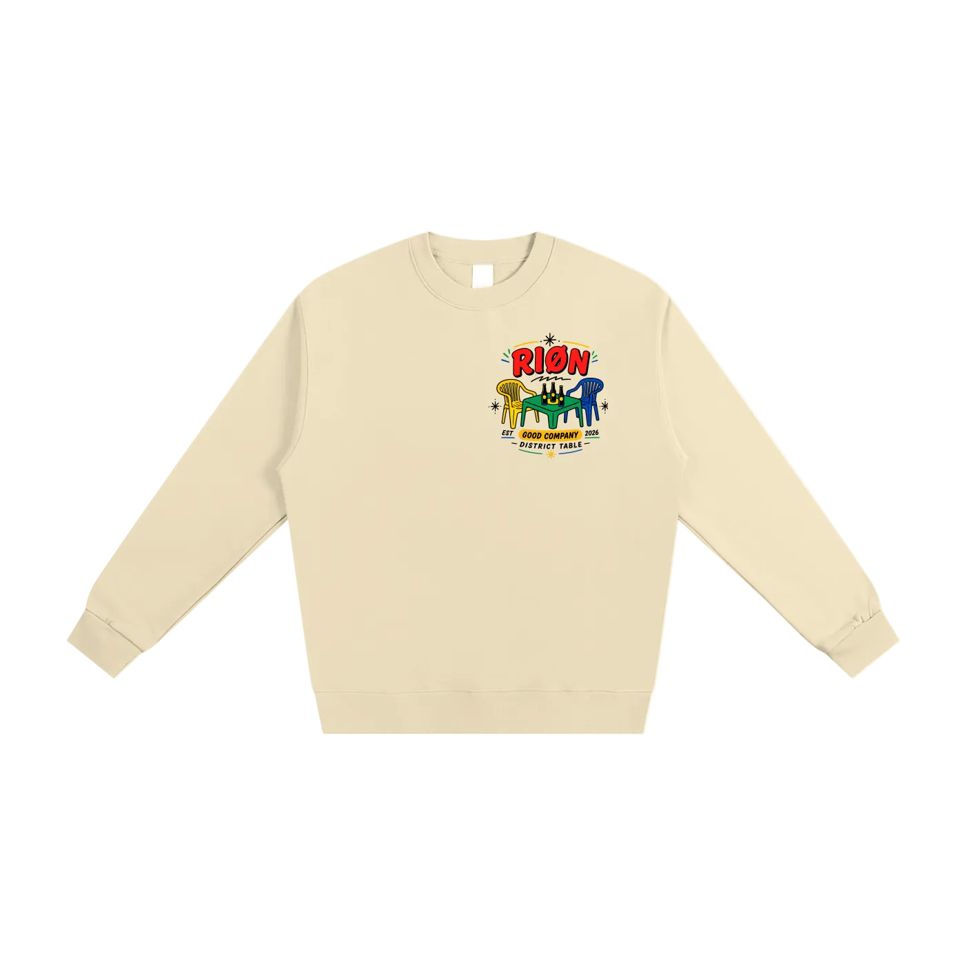 RIØN District Table — Heavyweight Cotton Sweatshirt