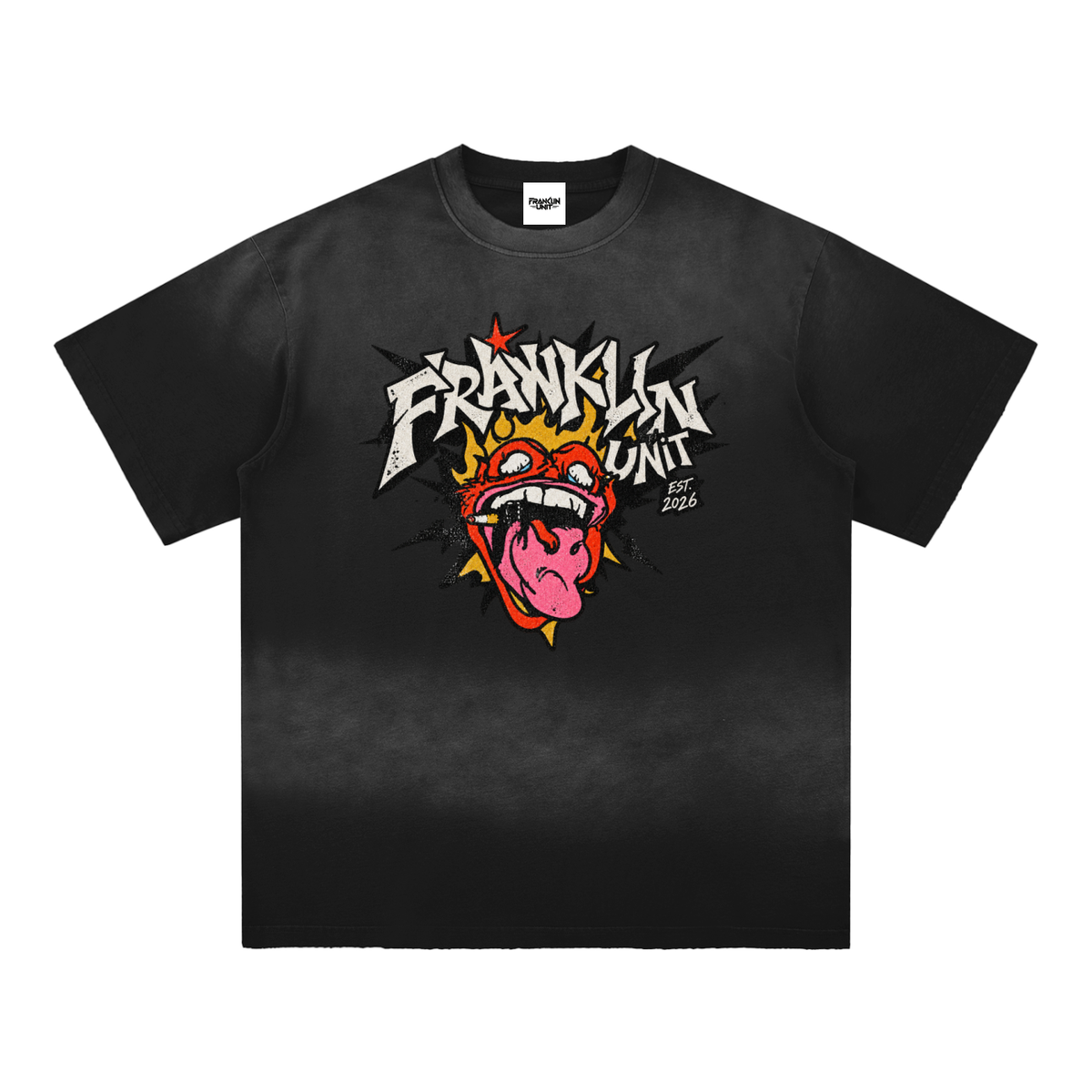 HELLFIRE MOUTH FRAYED TEE